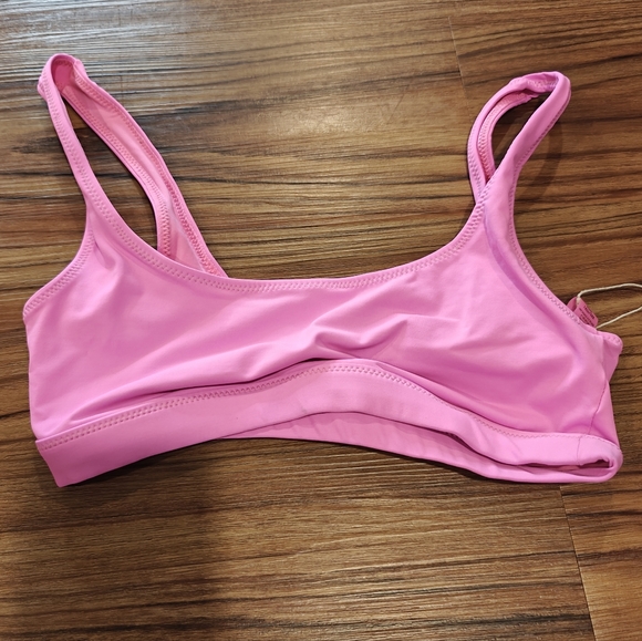 SKIMS Recycled Swim Bikini Top In Neon Orchid - Picture 3 of 5